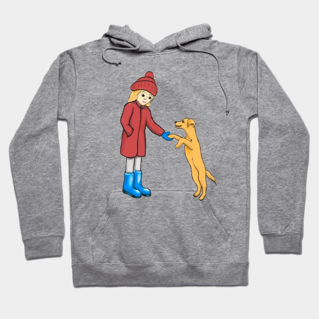 Girl and dog Hoodie by designbek